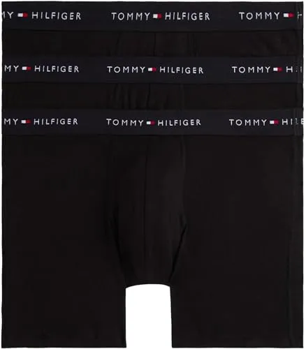 Tommy Hilfiger Underwear Boxershorts 3P BOXER BRIEF WB - Herrenunterhosen im 3er-Pack mit elastischem Logobund, aus hochwertigem Jersey für optimalen Tragekomfort und perfekte Passform.
