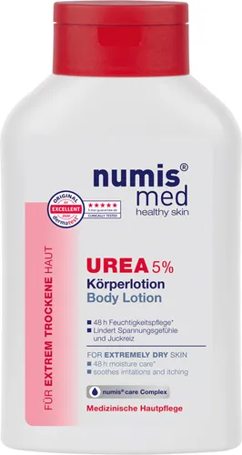 numis med Körperlotion mit 5% Urea - Hautberuhigende Bodylotion für trockene, zu Juckreiz neigende Haut 1x 300 ml