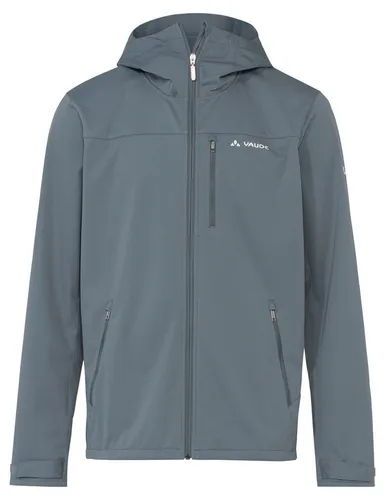 VAUDE Men's Silda Softshell Jacket - Winddicht & Wasserabweisend - Sportliche Softshelljacke in Blau, ideal für Outdoor-Aktivitäten. Pflegeleicht und atmungsaktiv, mit praktischer Kapuze und figurnaher Passform.