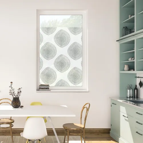 Lichtblick Fensterfolie selbstklebend, Sichtschutz, Stripy Boho Drop - Weiß - Zubehör für Fenster: perfekter Sichtschutz mit elegantem Stripy Boho Design, selbstklebend und blickdicht, ideal für glatte Glasflächen, 100% Made in Germany.