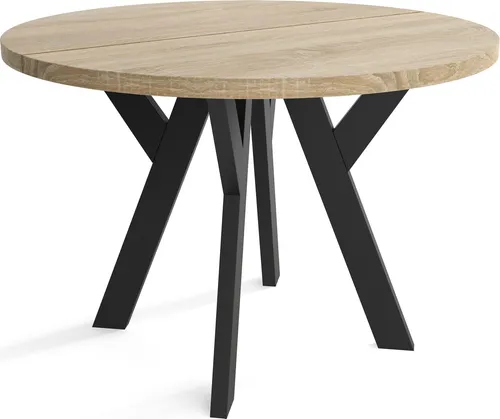 Runder Esszimmertisch LOFT, ausziehbar von 90 cm auf 190 cm - Esszimmertisch mit elegantem Design, platzsparend und perfekt für kleine Räume. Hochwertige Materialien sorgen für Langlebigkeit und Flexibilität bei unterschiedlichen Anlässen.