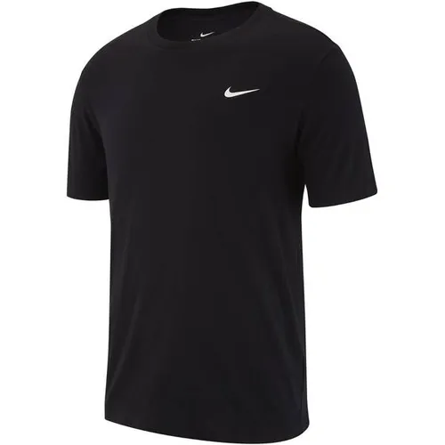 Nike T-Shirt Crew Solid T-Shirt - Rundhalsshirt für Sport und Freizeit, atmungsaktiv und schweißableitend für optimalen Tragekomfort beim Training. Strapazierfähiges Modell in Grau mit legerem Rundhals-Ausschnitt.