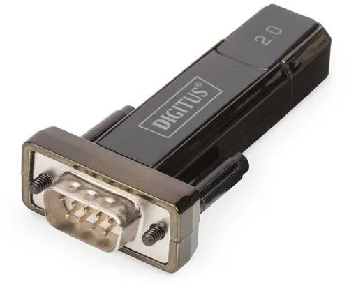 DIGITUS USB auf Seriell Adapter - RS232 Konverter mit PL2303GT Chipsatz, inklusive 80 cm Kabel für einfachen Datenaustausch zwischen PC und seriellen Geräten