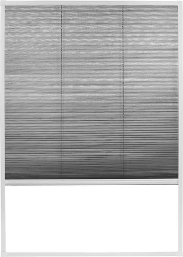 Fliegengitter Dachfenster Plissee, Alurahmen, Farbe:braun (RAL8001), Größe:110 x 160 cm (Profile auf Maß)