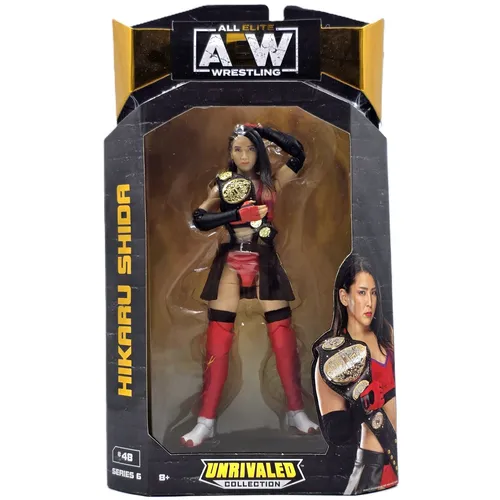 HIKARU SHIDA FIGURE UNRIVALED COLLECTION ALL ELITE AEW WRESTLING SERIES 6 WWE 48