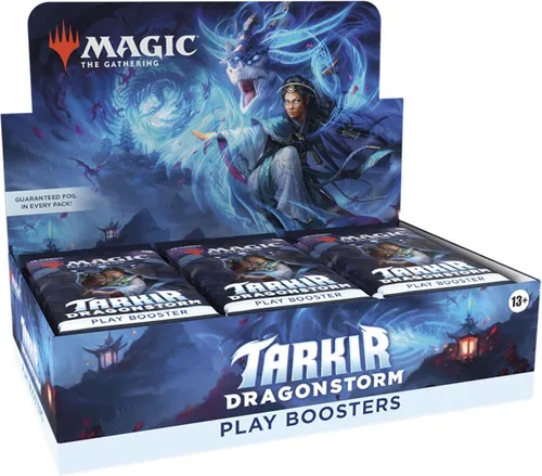 Magic the Gathering: Tarkir: Dragonstorm - Play Display (30 Booster) - TCG Sammelkartenspiel, entdecke die kraftvollen Drachen der Tarkir-Edition mit 30 zufälligen Boostern für spannende Spielerlebnisse!