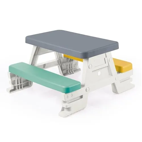 Dolu Unisex-Kinder Picknicktisch Mehrfarbig