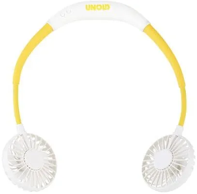 Unold 86690 Breezy White Nackenventilator, 1,2W, 3-stufige Geschwindigkeitsregelung, LED-Kontrollleuchte, weiß