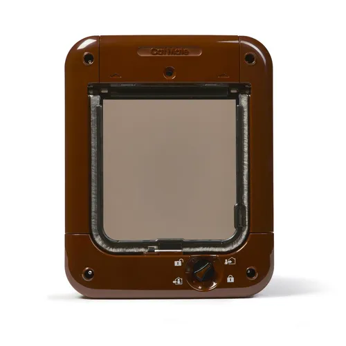 Cat Mate Mikrochip Katzenklappe - Rosewood 110413, braun - Klassische Katzenklappen mit Mikrochip-Funktion, ideal für bis zu 30 Katzen. Sicherer Zugang für Ihre Katze, während Streuner draußen bleiben.