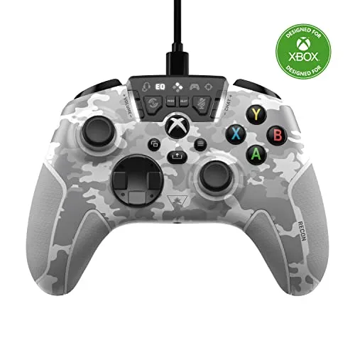 Turtle Beach Recon Controller Camo Polarweiß – Xbox Series X|S, Xbox One & PC - Controller für Xbox Series X & S mit einzigartiger Audiosteuerung und ergonomischem, kühlendem Griff für stundenlangen Spielkomfort und immersive Next-Gen-Erlebnisse.