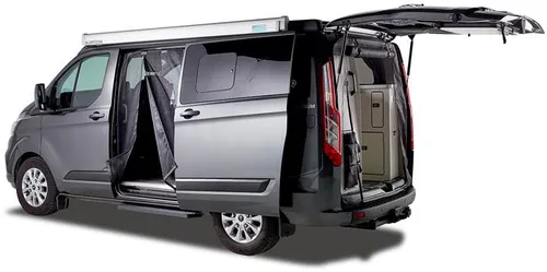 Mayr VanQuito Moskitonetz, Schiebetür links für Ford Custom, Magnet RV, grobmaschig