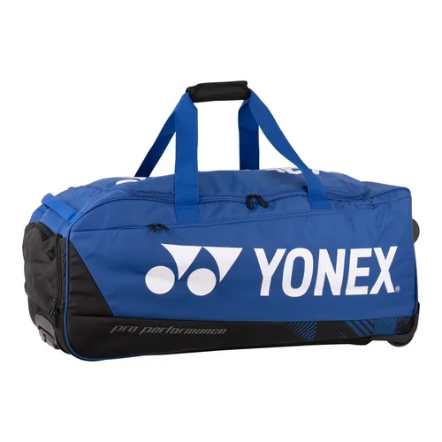 Yonex Sport-Reisetasche Travelbag Trolly mit Rollen 2024 blau - Yonex Tennistaschen mit großem Hauptfach, ideal für Schläger und Bekleidung. Praktische Rollen und Teleskopgriff für mühelosen Transport.