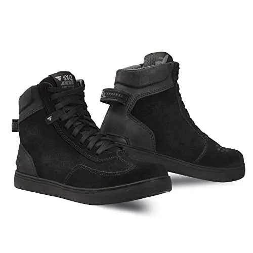 SHIMA SX-2 EVO Motorradschuhe für Herren - Atmungsaktiv und Rutschfest - Motorradstiefel mit verstärkter Ferse und Knöchelstütze, ideal für maximalen Komfort und Schutz beim Fahren. Perforiertes Wildleder sorgt für optimale Belüftung.