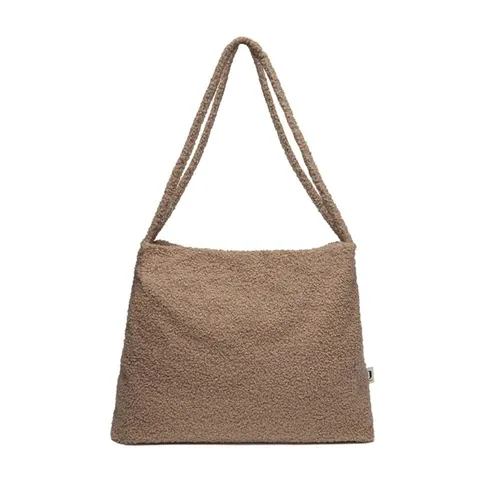 Jollein Wickeltasche Handtasche Shopper 34x43 cm Boucle Biscuit - Wickeltasche mit stilvollem Boucle-Design, ideal für unterwegs und perfekt als modische Handtasche.