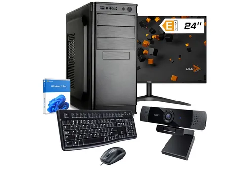 dcl24.de Office Business-PC (24 Zoll, Intel Core i3 14100, AMD Radeon Graphics, 16 GB RAM, 500 GB SSD, Luftkühler)