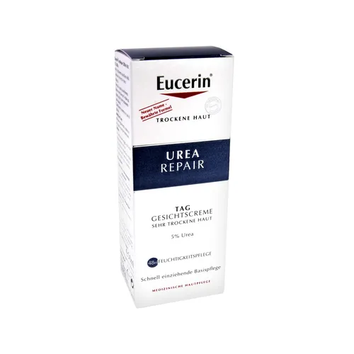 Eucerin Urea Repair Tag Gesichtscreme - 50 ml, hochwertige medizinische Hautpflege für sehr trockene Haut, ideal für empfindliche Haut