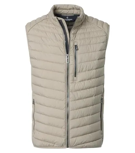 CASAMODA Steppweste uni beige L - Stylische Steppweste in Beige, ideal für die Übergangszeit. Hoher Tragekomfort durch 100 % Polyester, Größe L, perfekt für jeden Anlass.
