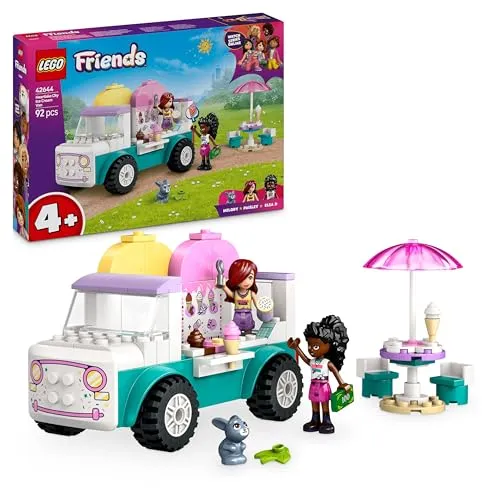 LEGO Heartlake City Eiswagen - 42644 - Spielzeug für kreative Kinder, mit einem bunten Eiswagen, der köstliche Eissorten wie Erdbeer-, Schokolade- und Vanilleeis bietet – ideal für fantasievolles Spielen!