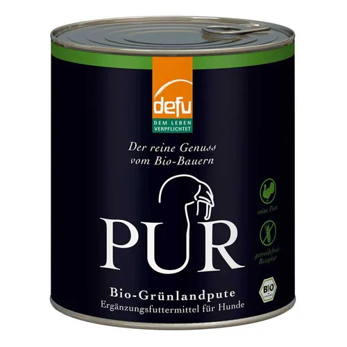 Hund Nassfutter - PUR Grünlandpute Dose 800g | DEFU DEMETER FELDERZ