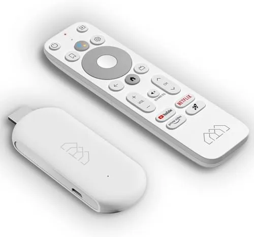 Homatics Google TV Stick 4K – Multimedia Center für Ihr Zuhause - Erleben Sie 4K Streaming mit dem Homatics Google TV Stick, ausgestattet mit HDMI, 5GHz WiFi und Sprachfernbedienung für ein müheloses Entertainment.