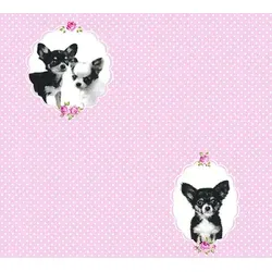 living walls Vliestapete Little Stars, glatt, Motiv, abstrakt, naturalistisch, Kindertapete Tapete Tiere Tapeten Kinderzimmer Schlafzimmer Flur Optik rosa|schwarz