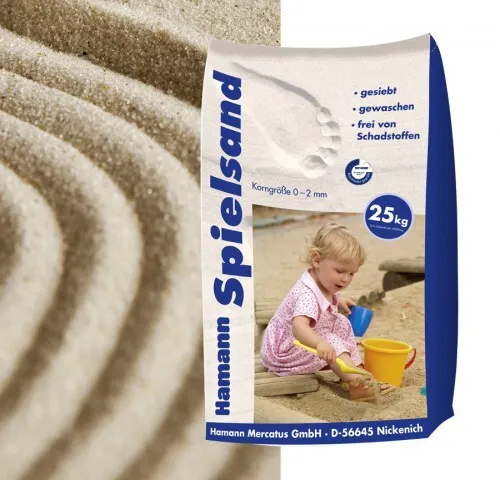 Spielsand Classic 25 kg - Hochwertiger Spielsand Classic 25 kg für den Sandkasten. Mit besonders feiner Körnung (0-2 mm) sorgt er für tolle Sandkuchen und sicheres Spielen. Ideal für Kinder und erfüllt hohe Qualitätsstandards.