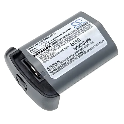 vhbw Akku kompatibel mit Canon EOS 1Ds Mark 3, 1Ds Mark III, 1DX, 1D X, R3, X Mark II Kamera (2600mAh, 10,8V, Li-Ion)