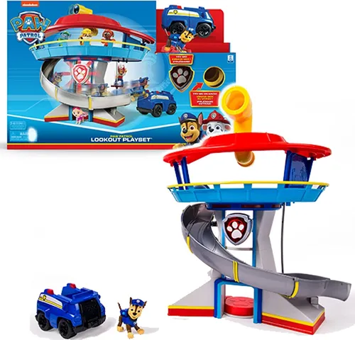 PAW Lookout Tower Playset (Headquarter) - Action- & Spielfiguren, beeindruckendes PAW Patrol Hauptquartier mit detailgetreuen Funktionen, ideal für kreative Rollenspiele ab 3 Jahren.