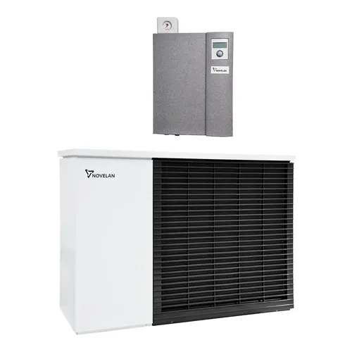 Novelan Luft/Wasser-Wärmepumpe LAD 9-HID, 9,0kW - Effiziente Wärmepumpe für Außenaufstellung mit Heizwasservorlauftemperaturen bis +70°C, inklusive Hydraulikmodul und WPR-Net 2.0 Regler.