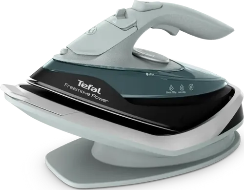 Tefal Freemove Power Dampfbügeleisen, kabellos, 2600 Watt - Dampfbügeleisen mit kabelloser Technologie für maximale Bewegungsfreiheit und einer kratzfesten Keramik-Bügelsohle für müheloses Gleiten. Ideal für schnelles und effizientes Bügeln.