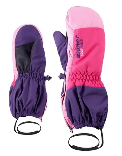 ZIENER Kinder Handschuhe Levi Asr Minis Glove - Skihandschuhe für Kleinkinder mit langer Stulpe und Reißverschluss für einfaches An- und Ausziehen. Wasser- und winddicht dank ZIENER AQUASHIELD Membran – für warme, trockene Hände beim Skifahren.