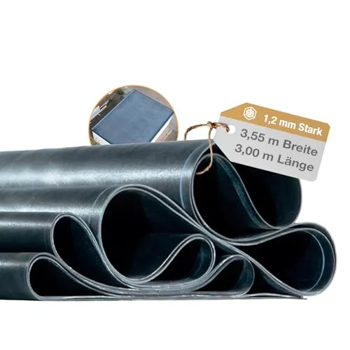 Hanse Syntec Systems EPDM Dachfolie 1,2mm - Flexible Dachbahn für Gartenhäuser - Zubehör für Gartenhäuser: Hochwertige EPDM Dachfolie, temperaturbeständig von -40°C bis +120°C, ideal für Carports und Flachdächer.