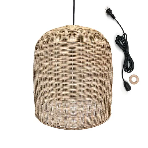 Lumisky HÄNGELEUCHTE GIACOMO D40CM für den Außenbereich - Hochwertige Hängeleuchte aus handgefertigtem Naturrattan, ideal für Terrassen und Gärten. Schafft eine warme Lichtstimmung mit einem 5m Kabel für flexible Aufhängung.