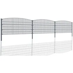 Doppelstabmattenzaun Anthrazit Grau Rund - Gartenzäune aus robustem Doppelstabmattenzaun, ideal zur Grundstückseingrenzung und -verschönerung, witterungsbeständig und langlebig.