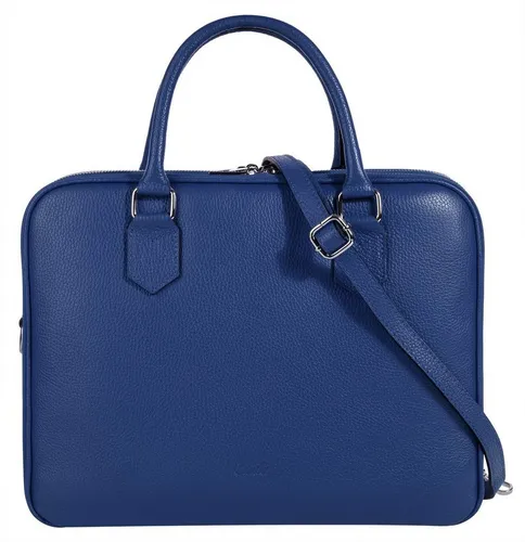 Cluty Aktentasche aus Echtleder für Damen, Made in Italy - Hochwertige Aktentasche aus 100% italienischem Rindleder mit stilvollem Design. Ideal für den Businessalltag, bietet sie viel Platz und optimale Organisation durch verschiedene Fächer. Flexibel tragbar mit verstellbarem Schultergurt.