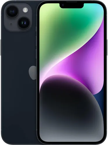 Apple iPhone 14 Plus - 128GB - Midnight - Handys & Smartphones mit 6,7" OLED-Bildschirm, Dual-Rückkamera und 5G-Konnektivität für blitzschnelles Surfen und atemberaubende Fotos.