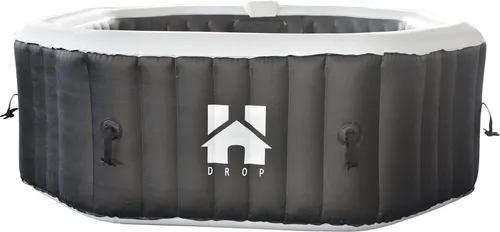 HOME DELUXE Aufblasbarer Whirlpool DROP - 6 Personen - Whirlpools für bis zu 6 Personen, mit 130 Luftdüsen für entspannende Massagen und einem integrierten Motor. Schnell aufblasbar und aufheizbar bis 40°C – ideal für jede Jahreszeit!