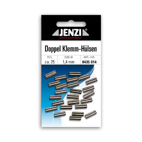 ca.25 Jenzi Doppel Klemm-Hülsen, 1,4mm