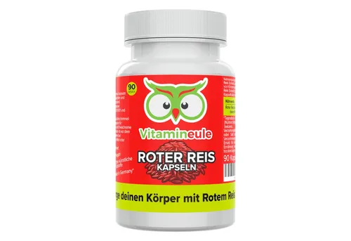 Vitamineule Roter Reis Kapseln - 150 mg Extrakt - 2,4 mg Monacolin - 90 Kapseln