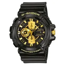 Casio G-Shock Uni-Armbanduhr Chronograph GAC-100-1AER - Schwarz/Schwarz - Chronograph mit 20 Bar Wasserdichtigkeit und stoßfester Konstruktion, ideal für Sport und Abenteuer. Neo-Display sorgt für Sichtbarkeit in Dunkelheit.