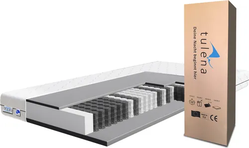 TULENA NOX Taschenfederkern Matratze 80x200 - Doppelseitiger Komfort für individuellen Schlaf - Matratzen mit zwei Liegehärten für individuellen Komfort. Abnehmbarer, waschbarer Bezug bietet Allergikern Schutz vor Hausstaub und Milben. 30 Nächte risikofreies Probeschlafen!