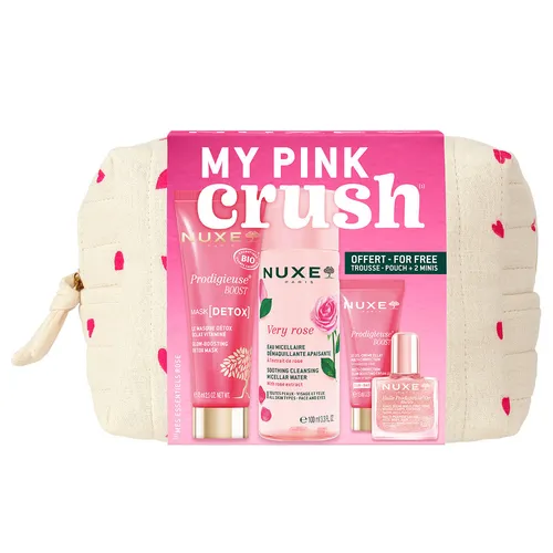 Nuxe Kennenlern-Set My Pink Crush - Arzneimittel: Verwöhnen Sie Ihre Haut mit 100% PINK Kult-Pflegeprodukten, die für strahlenden Teint und seidenweiche Haut sorgen – ideal für jeden Hauttyp!