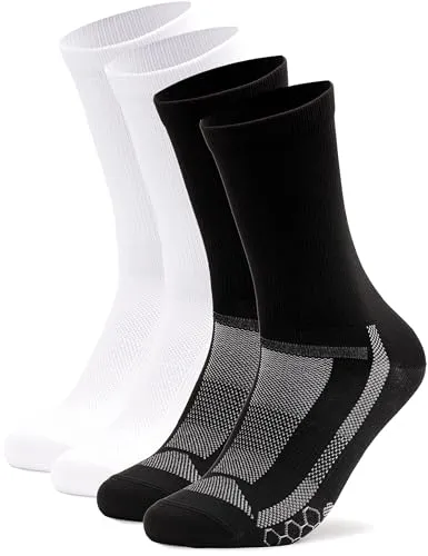 Occulto Herren & Damen Rennradsocken 2er Pack (Modell: Eddy), Fahrradsocken 1 X Schwarz 1 X Weiß 35-38