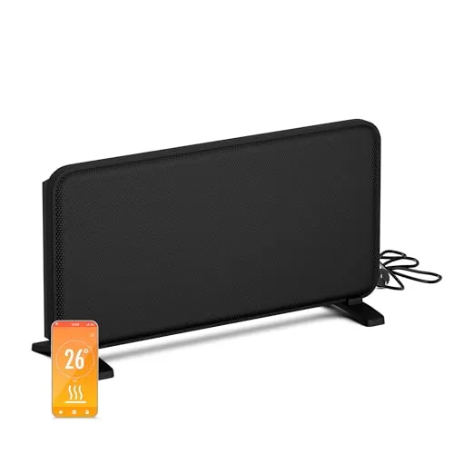blumfeldt Infrarotheizung 2000 W – Wandmontage & Standgerät - Elektroheizkörper mit innovativer Graphenheiztechnologie für effiziente Wärmeverteilung, intuitiv steuerbar per App oder Touchpanel und ideal für Räume bis 20 m².