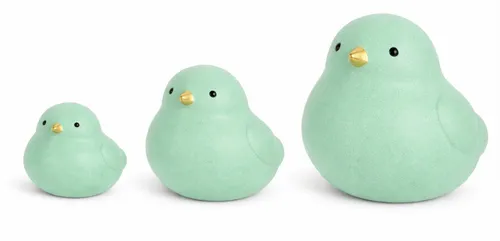 finehomegarden Dekofigur Keramik Vogel Dekofigur H12,5cm+ H18,5cm+H24cm Moderner Dekovogel (1 St), mint Wohnraum- & Tischdekoration 3Größen wählbar