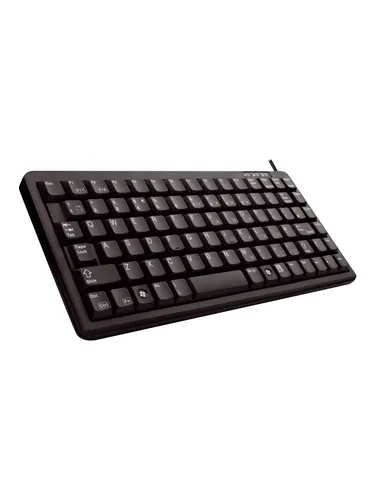 G84-4100 Compact Keyboard - Kompakte, ergonomische Tastatur in Schwarz - Tastatur, PS/2, USB, ideal für platzsparende Setups und komfortables Tippen in englischer US-Belegung.