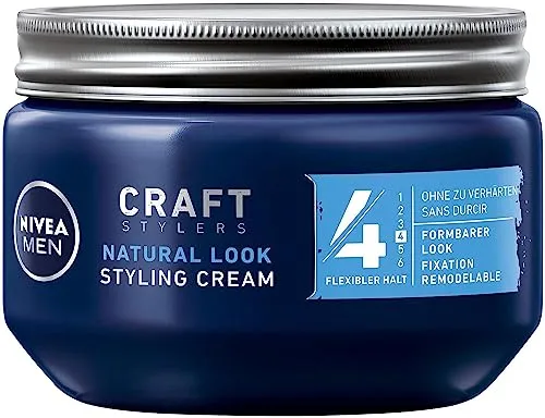 NIVEA MEN Styling Cream 150ml – Haarcreme für flexiblen Halt - Die NIVEA MEN Styling Cream bietet starken Halt und Flexibilität für jeden Look. Mit einem markant-männlichen Duft und einer Haltestufe von vier ist sie ideal für alle Haartypen. Einfach anzuwenden für den perfekten Style.