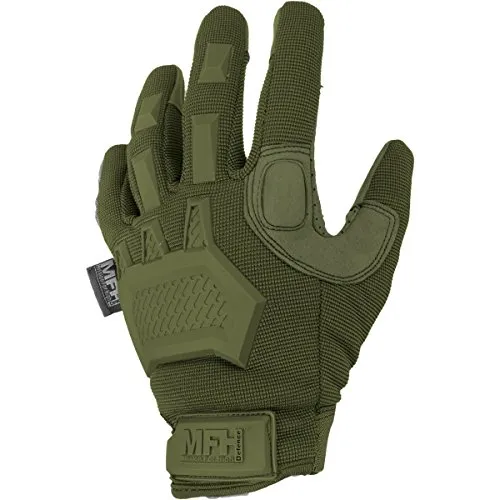 MFH Tactical Handschuhe Action (Oliv, S) - Outdoor Handschuhe für Herren, strapazierfähig und atmungsaktiv mit Kautschuk-Rückseite für höchste Sicherheit und perfektem Sitz dank Gummiverschluss.