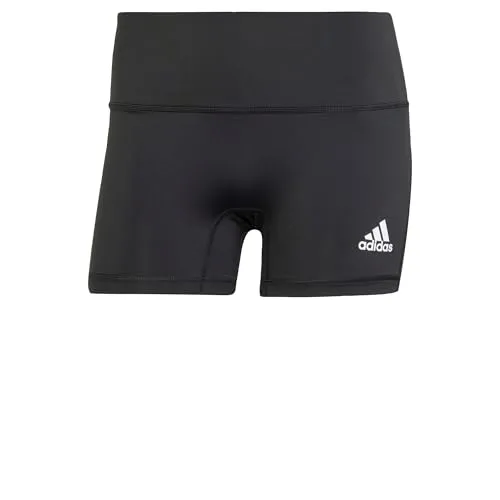 adidas Damen 4 Inch Shorts, Black/White, L - Trainingsbekleidung mit Kompressionspassform für volle Power auf dem Spielfeld. Breiter, stretchiger Bund aus 85 % recyceltem Polyester sorgt für Komfort und Bewegungsfreiheit.