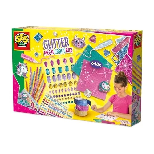 Ses Mega Glitzer-Bastelbox (14139) - Kreatives Bastelset mit Glitzer, ideal für Kinder. Fördert die Fantasie und macht das Basteln zu einem funkelnden Erlebnis.